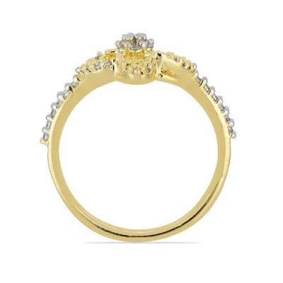 BUY WHITE DIAMOND GEMSTONE CLASSIC RING IN 14K GOLD REAL 